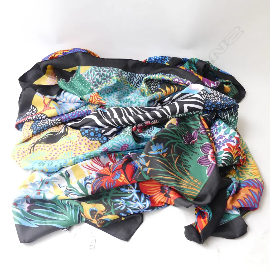 COPY HERMES ALICE SHIRLEY ZEBRA SCARF w. BAG Image 1++