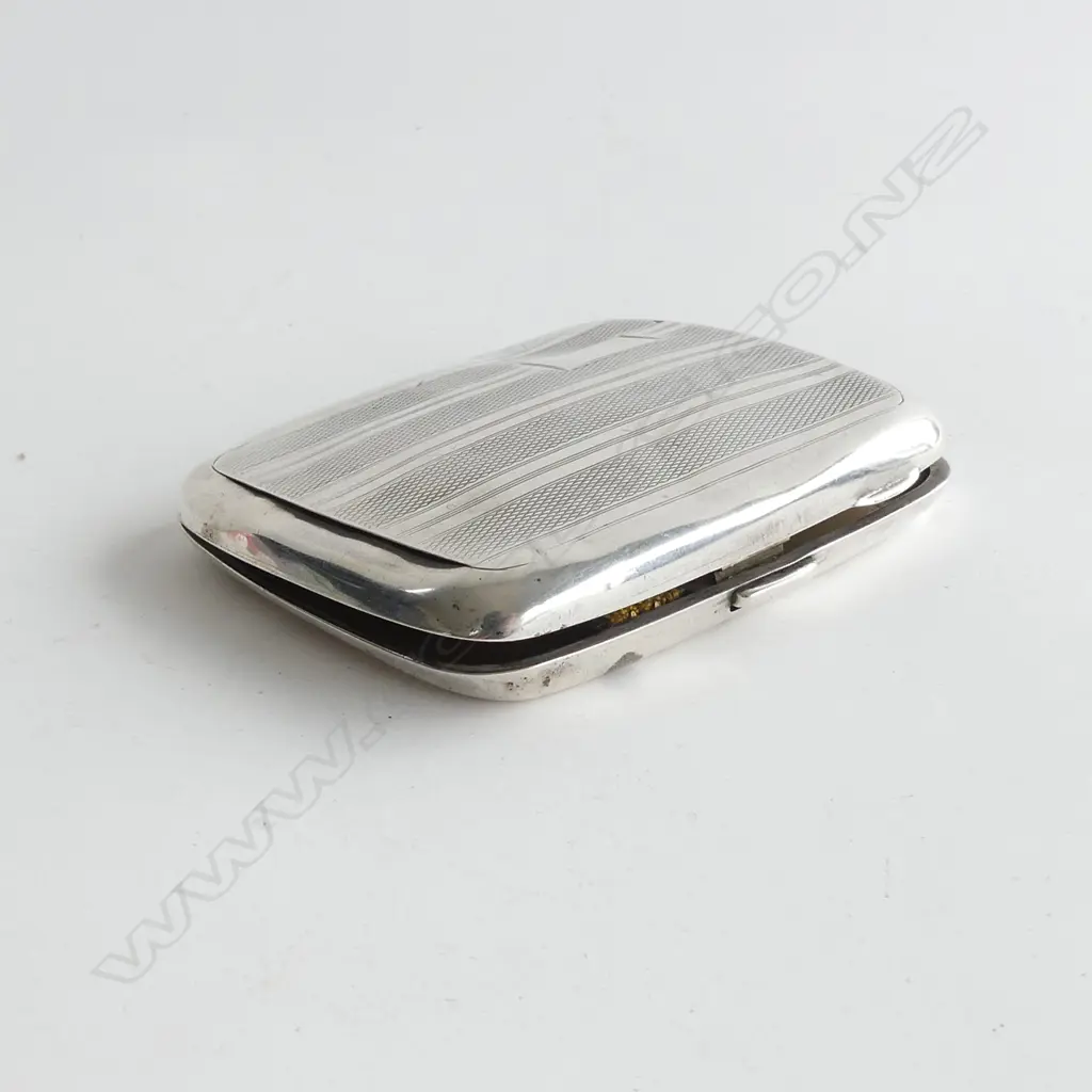OLD STG SILVER CIGARETTE CASE 49GMS  A/F Image 1++