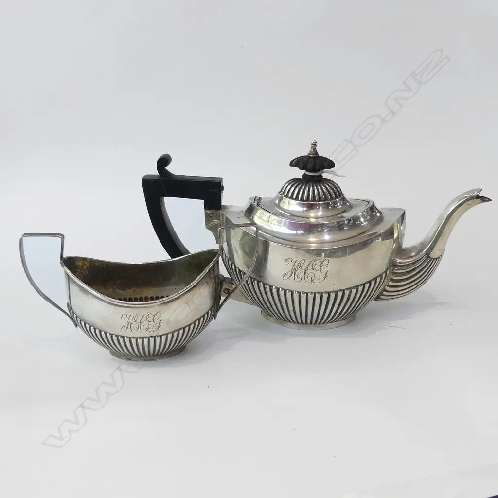STG TEAPOT & SUGAR B'HAM 1900 310 GRAMS Image 1++