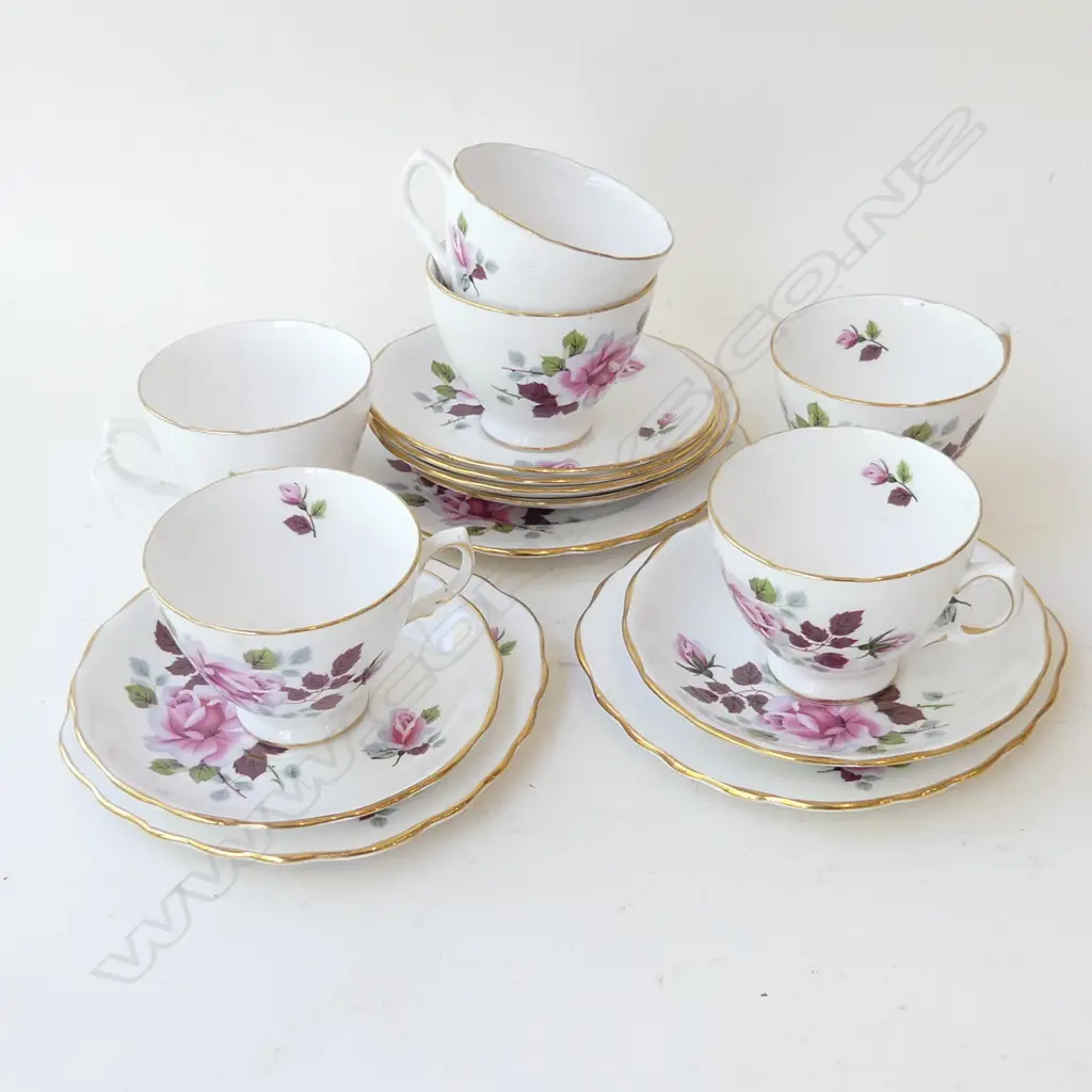 ROYAL VALE 3 TRIOS + 3 CUPS & SAUCERS  Image 1++