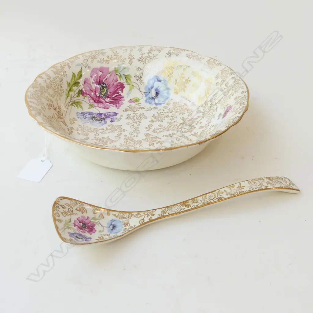 OLD FOLEY BOWL AND LADLE D. 220mm Image 1++