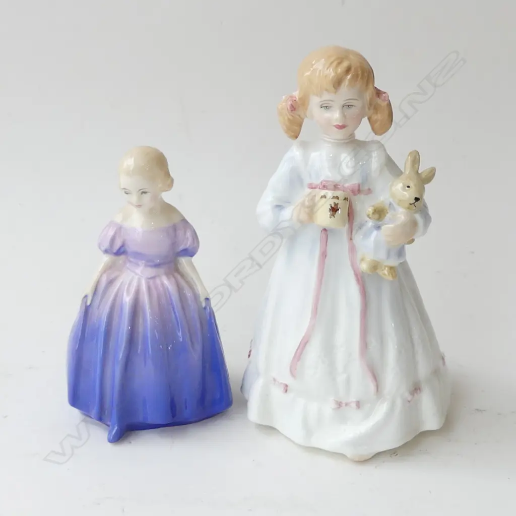 2 ROYAL DOULTON FIGURINES; 'BUNNYS BEDTIME' & 'MARIE' H.170 / 125mm Image 1++