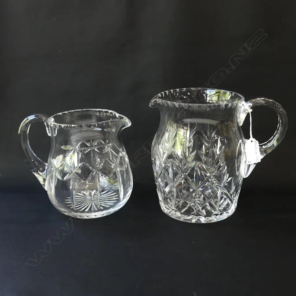 TWO CUT CRYSTAL JUGS H.140-175mm Image 1++
