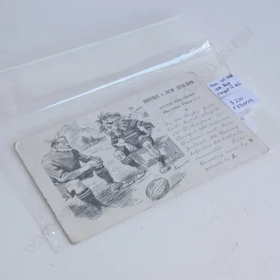 POSTCARD; 1904 BRITAIN v. NZ RUGBY 
