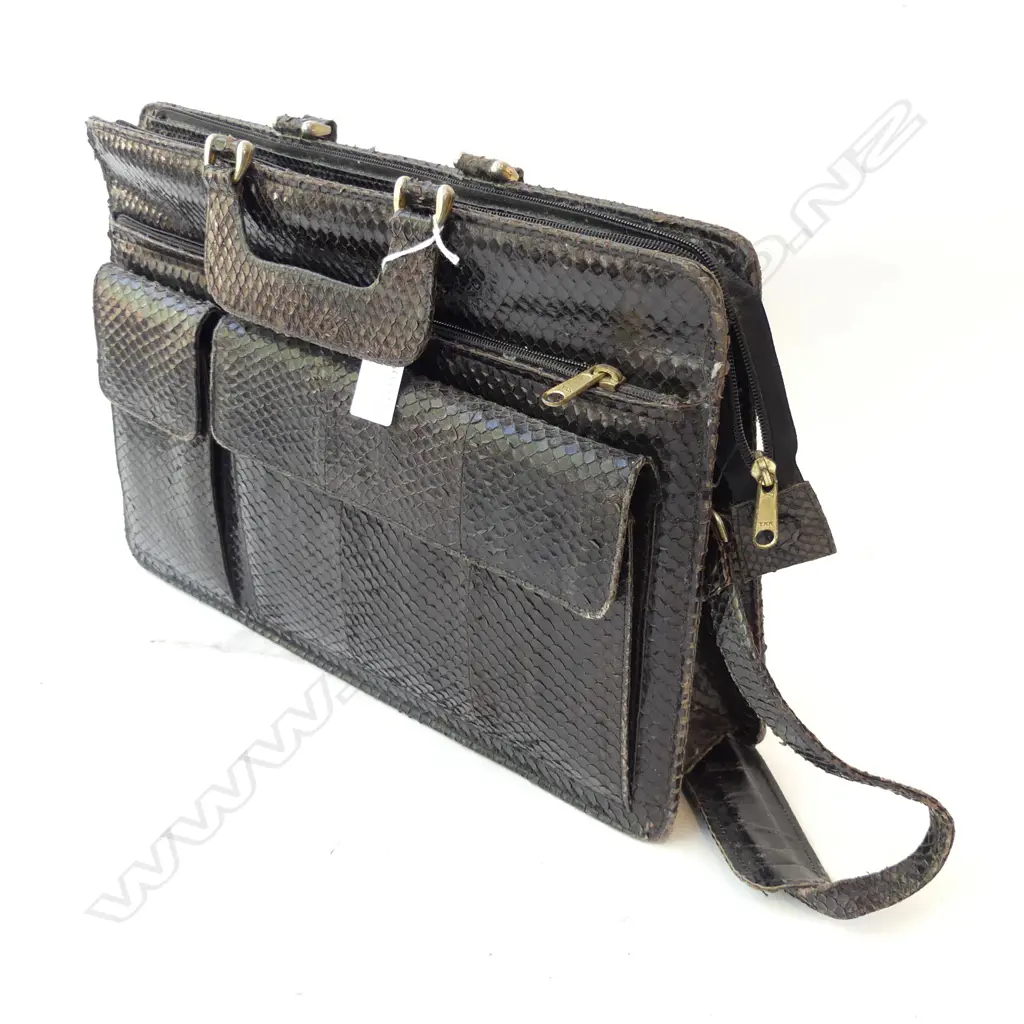 SNAKESKIN BRIEFCASE W.400mm Image 1++