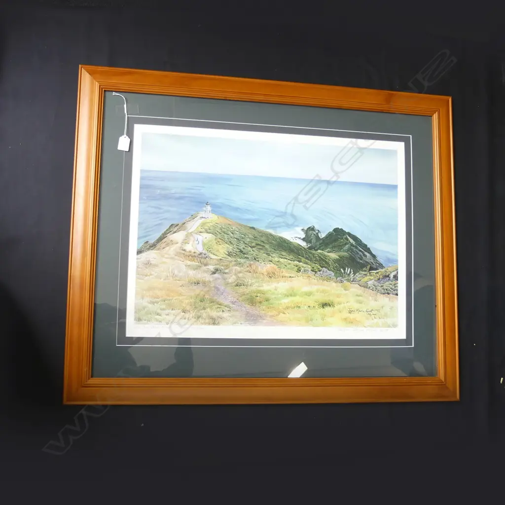 JAYNE MARIA SPROTT 'THE TWO SHALL MEET - CAPE REINGA' W/C PRINT 136/500 450x640mm Image 1++
