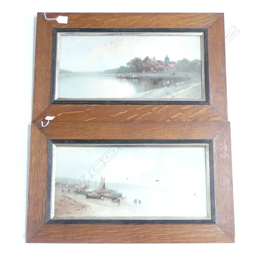2 VAN HIER PRINTS IN OAK FRAMES 210x465mm AF Image 1++