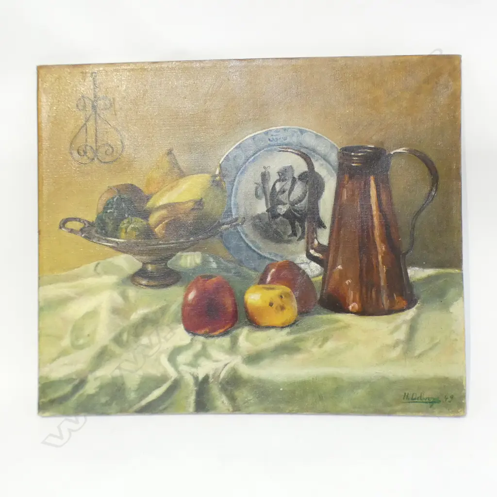 SIGNED STILL LIFE OIL 500x600mm Image 1++