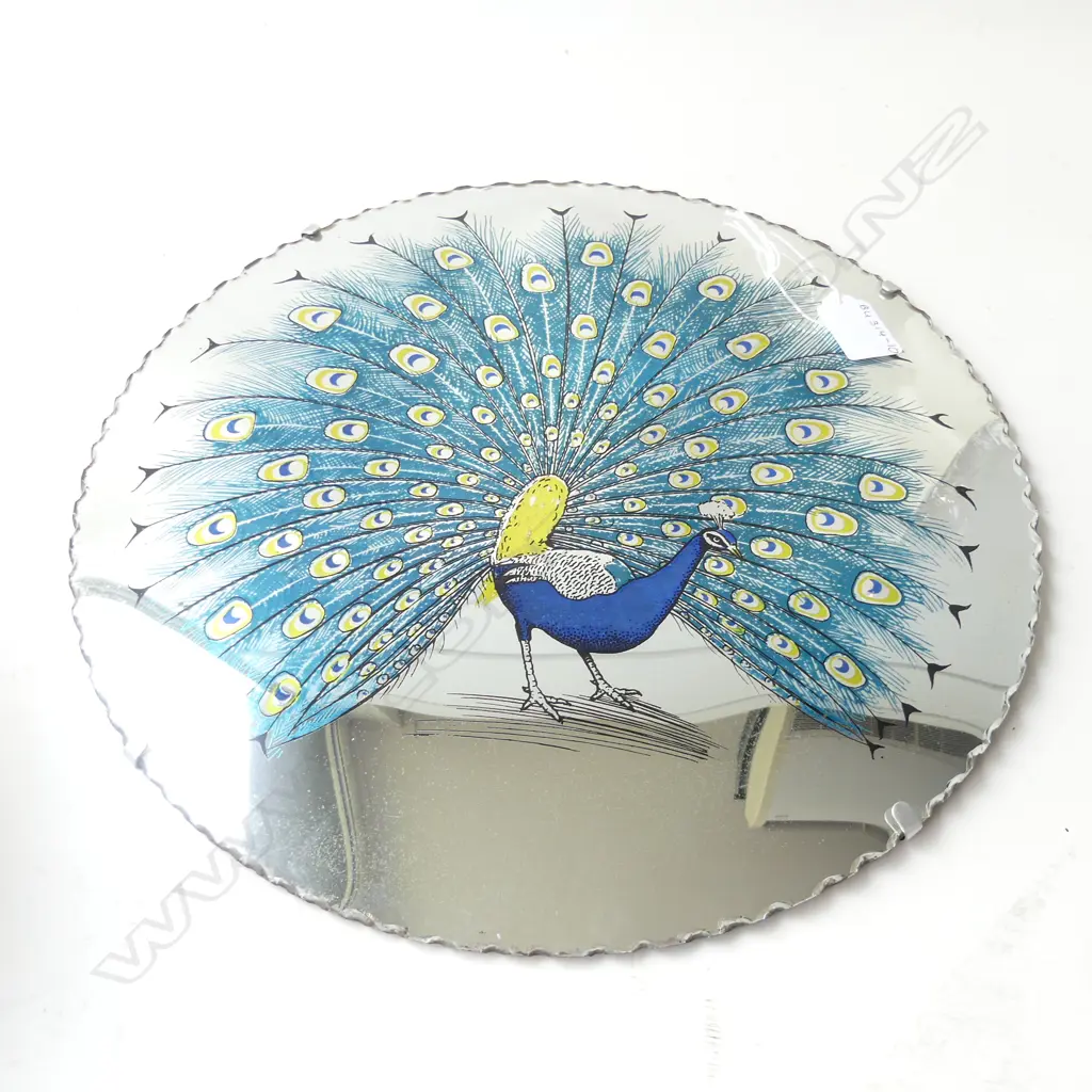 CONVEX MIRROR WITH PEACOCK TRANSFER DIA  350MM Image 1++