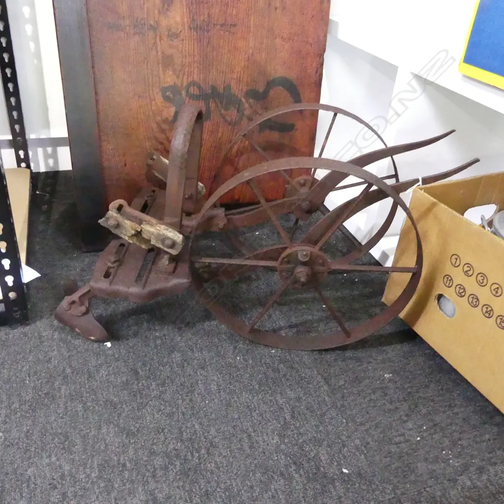 RUSTIC VINTAGE PLOUGH- GARDEN ART Image 1++