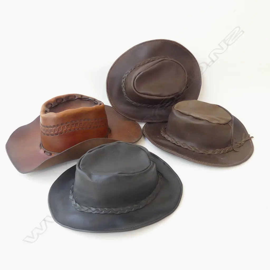 LEATHER HAT + 3 KIDS LEATHER HATS Image 1++