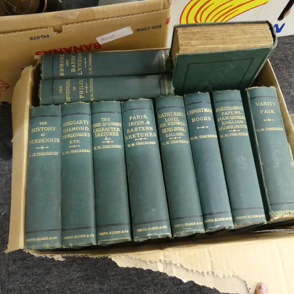 BOX LOT OLD THACKERAY BOOKS Image 1++