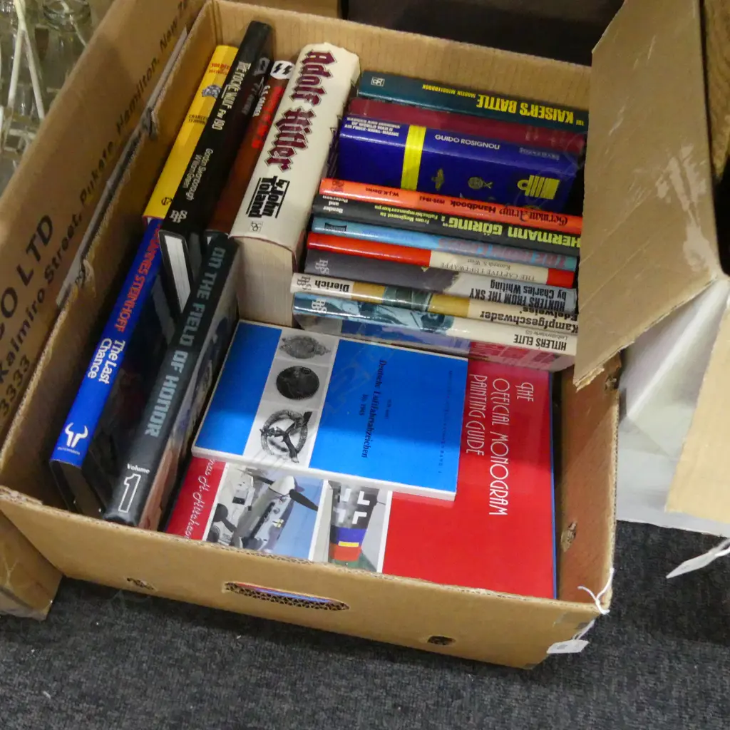 BOX LOT BOOKS; WWII ETC Image 1++