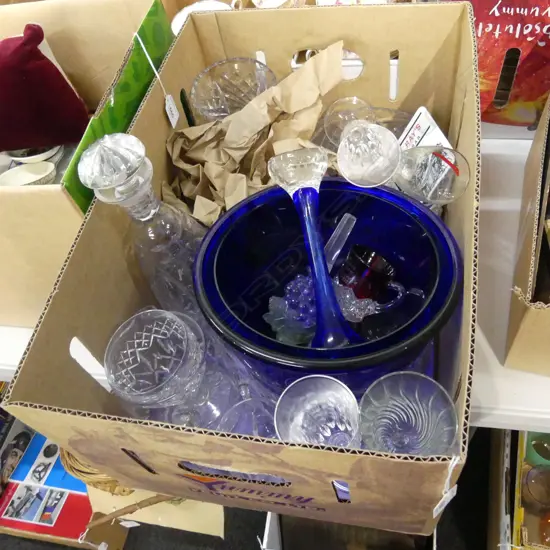BOX LOT OF CRYSTAL