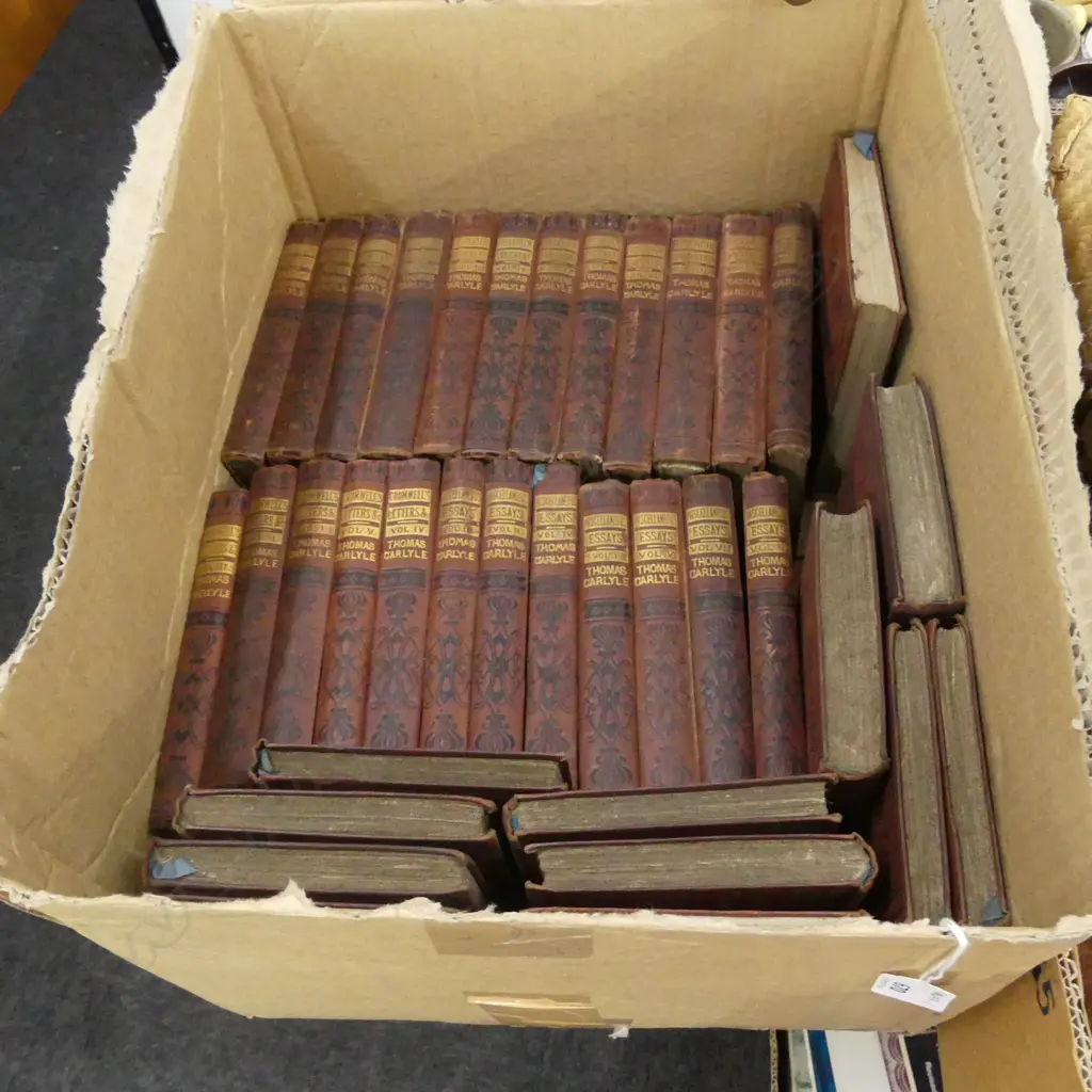 36 VOLS OF WRITINGS OF HISTORIAN PHILOSOPHER THOMAS CARLYLE. PUBLISHED: CHAPMAN & HALL, LONDON 1875 Image 1++