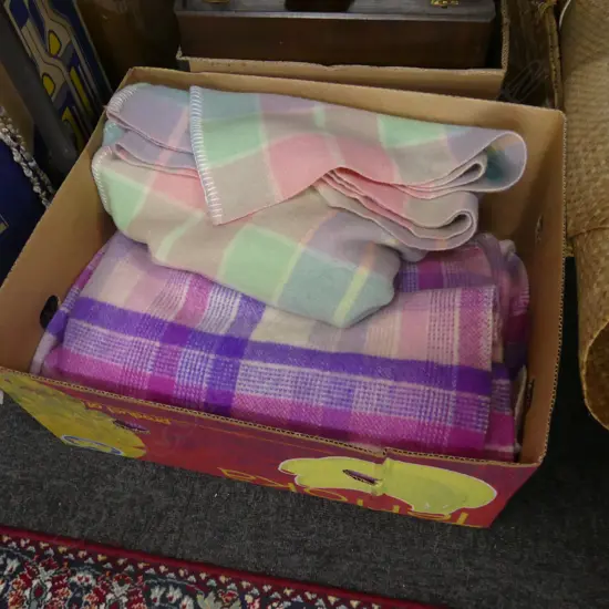 2 x WOOL BLANKETS 