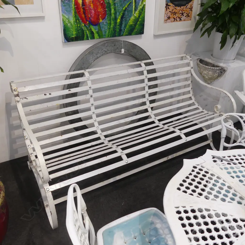 WROUGHT IRON VICTORIAN STYLE 3-SEATER BENCH SEAT Image 1++