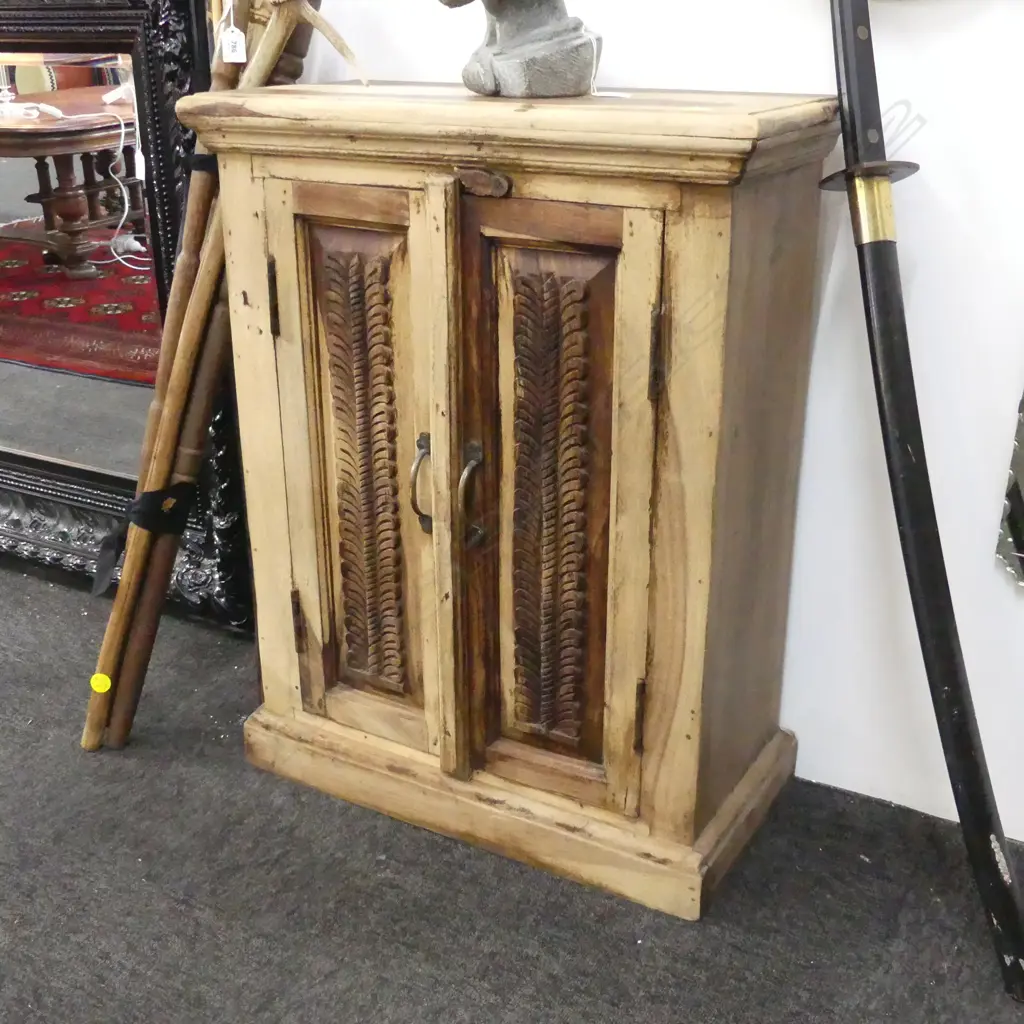 PR BALINESE WOODEN 2 DOOR CABINETS 595x280x765mm Image 1++