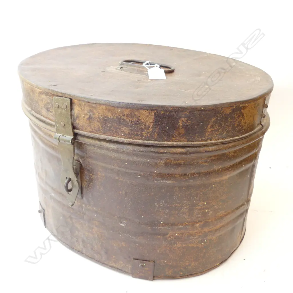 LG OVAL METAL HAT BOX  410 X 335MM Image 1++