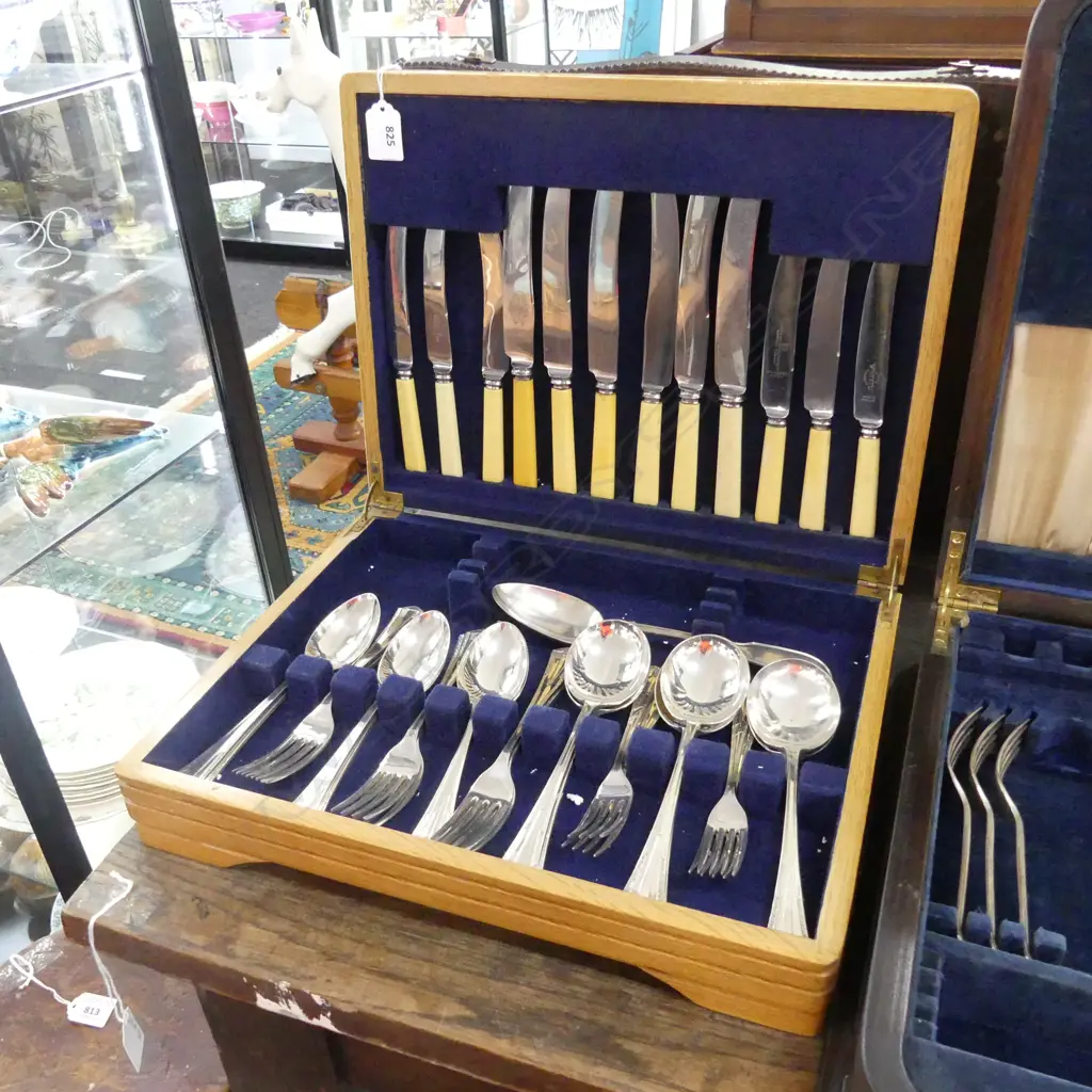 CANTEEN OF DECO CUTLERY INCL. 'BONE' HANDLES Image 1++