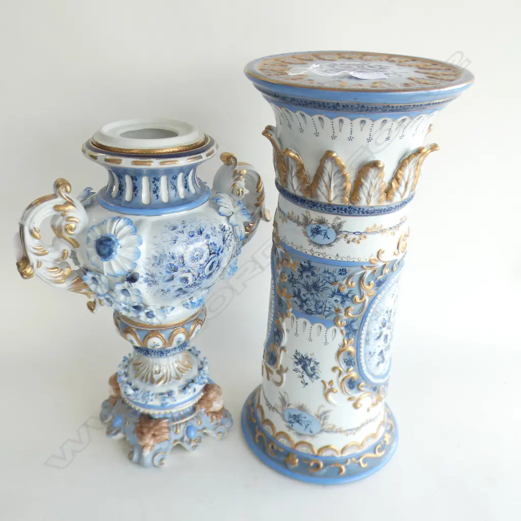 LG GOLD TREASURE ORNATE LIDDED URN (H 550MM) + MATCHING POT STAND (H500MM) .... Image 1++