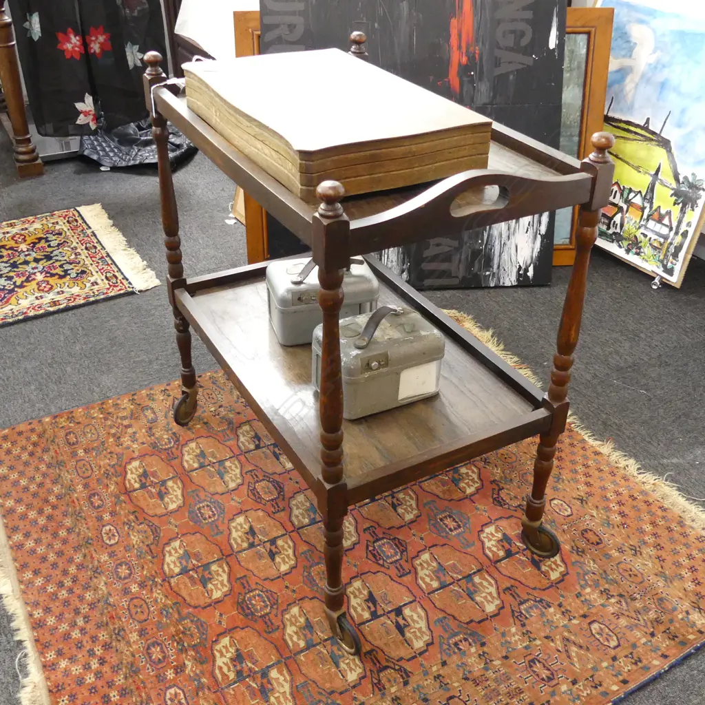 OAK DRINKS TROLLEY L 700MM Image 1++