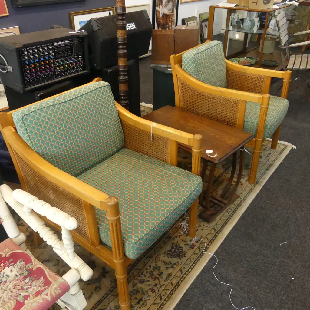 PR CHAIRS; GREEN CUSHIONS Image 1++