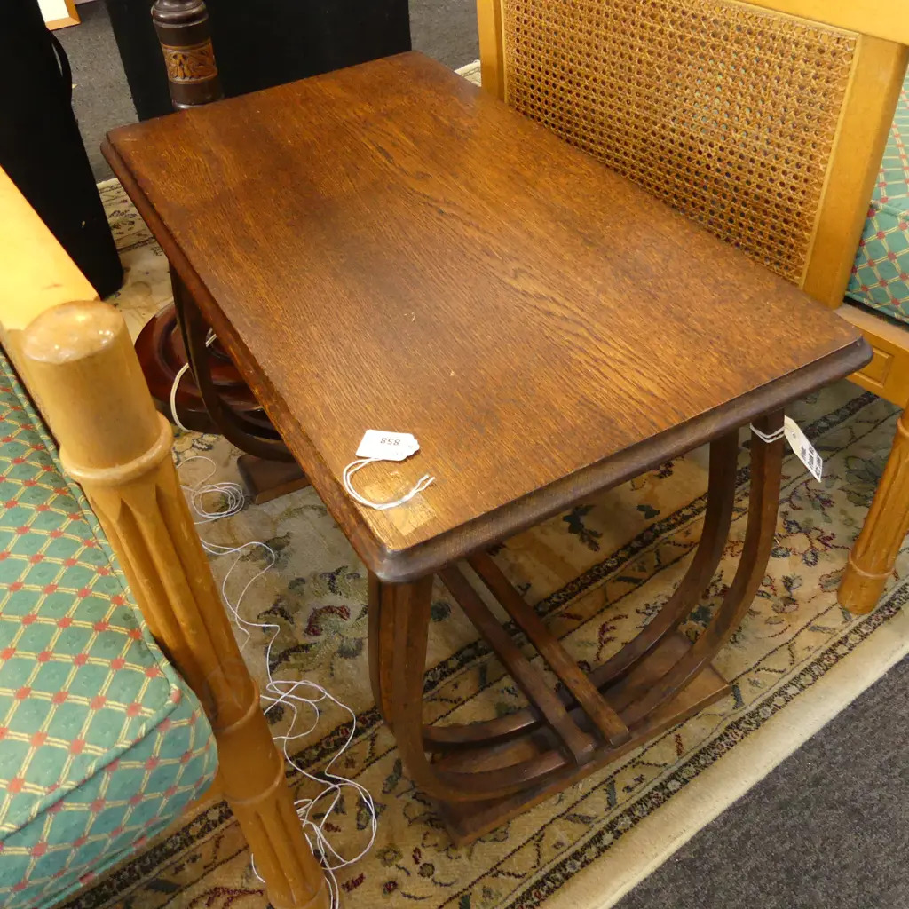 OAK ART DECO SMALL TABLE L 670MM Image 1++
