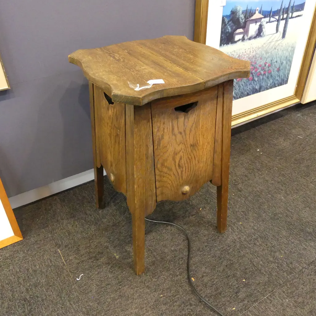 SM VINTAGE OAK CABINET - DROP DOWN DOORS ON EACH 4 SIDES 380 X H 590MM Image 1++