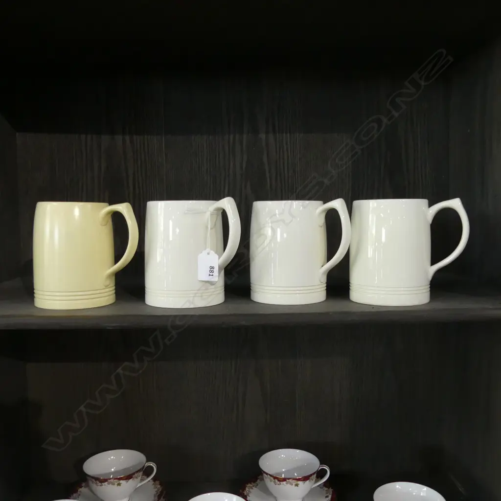 4 WEDGWOOD KEITH MURRAY MUGS H.125mm Image 1++