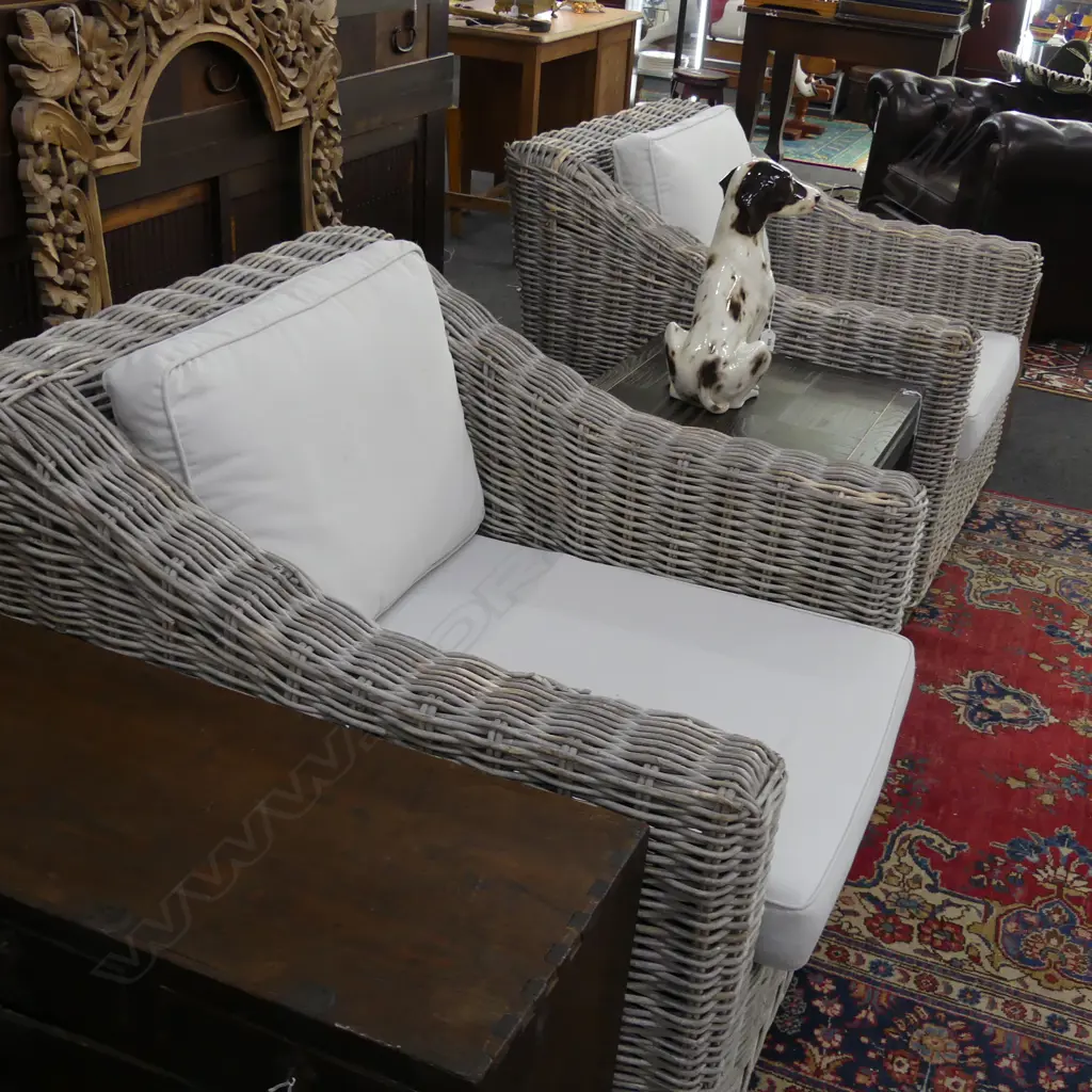 3 PC WICKER CONSERVATORY SUITE  Image 1++