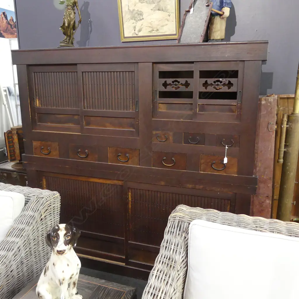 Early 20thC Japanese ‘Omi-Mizuya’ Kitchen Chest Image 1++