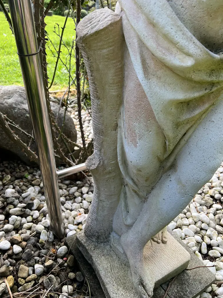 TALL CONCRETE GARDEN CLASSICAL GODDESS STATUE H.1400mm Semi naked w wheat sheaths see more..... Image 1++