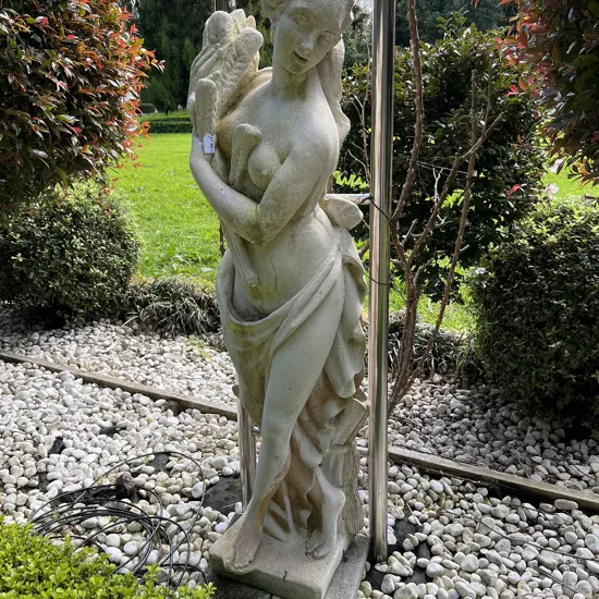 TALL CONCRETE GARDEN CLASSICAL GODDESS STATUE H.1400mm Semi naked w wheat sheaths