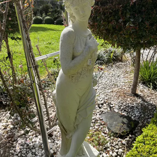 TALL CONCRETE GARDEN CLASSICAL GODDESS STATUE H.1400mm Woman with fruit basket