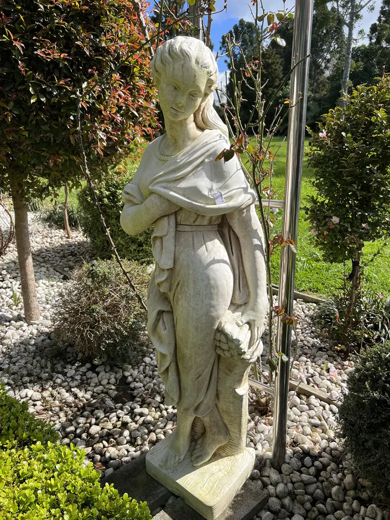 TALL CONCRETE GARDEN CLASSICAL GODDESS STATUE H.1400mm with drape to her body Image 1++
