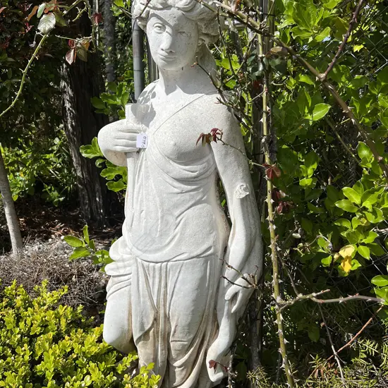 TALL CONCRETE GARDEN CLASSICAL GODDESS DIANNA STATUE H.1400mm break to top of bow