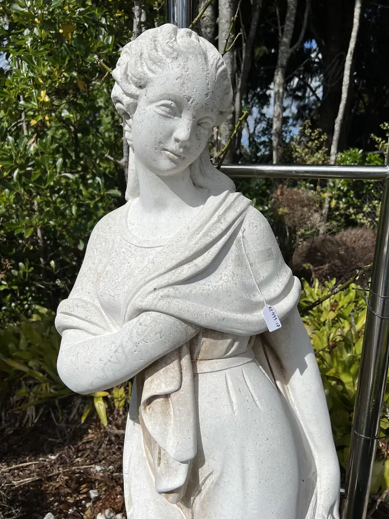 TALL CONCRETE GARDEN CLASSICAL GODDESS STATUE H.1400mm Woman with drape Image 1++