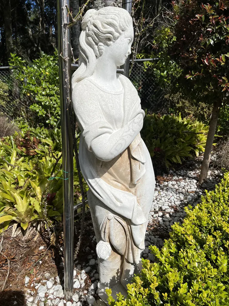 TALL CONCRETE GARDEN CLASSICAL GODDESS STATUE H.1400mm Woman with drape Image 1++