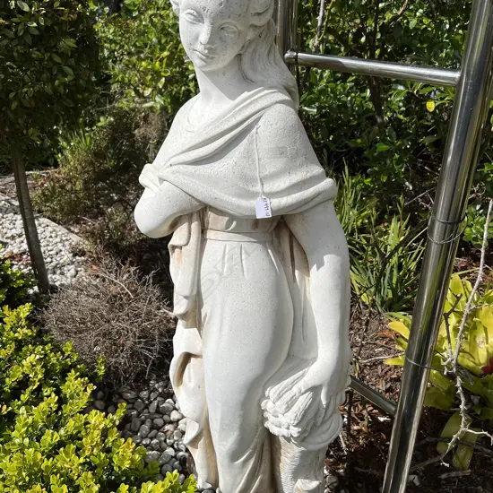 TALL CONCRETE GARDEN CLASSICAL GODDESS STATUE H.1400mm Woman with drape