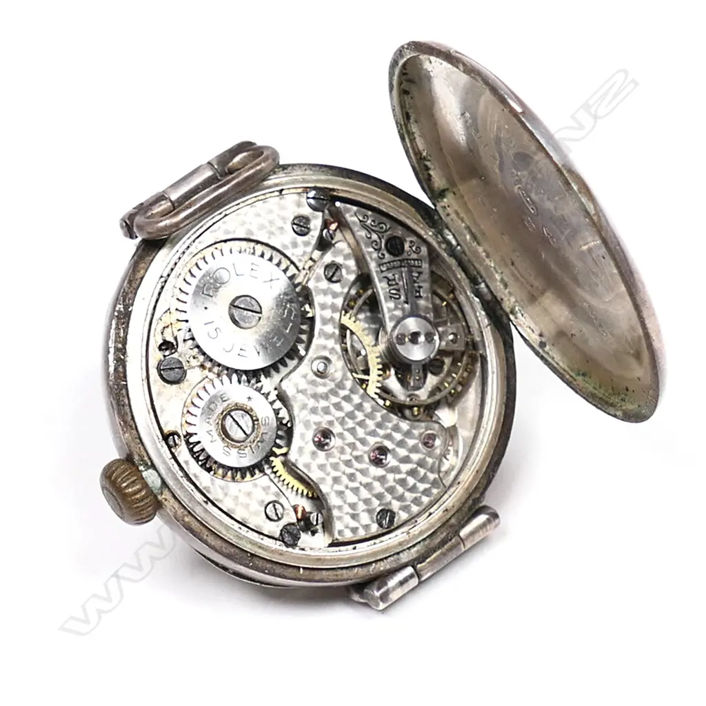 Rolex gents sterling silver trench watch, Image 1++