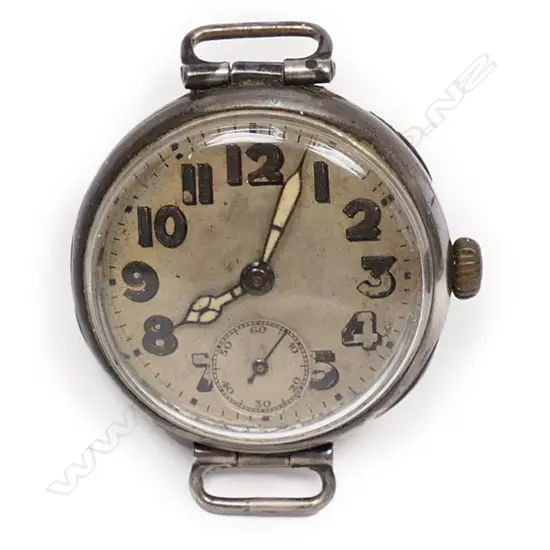 Rolex gents sterling silver trench watch,