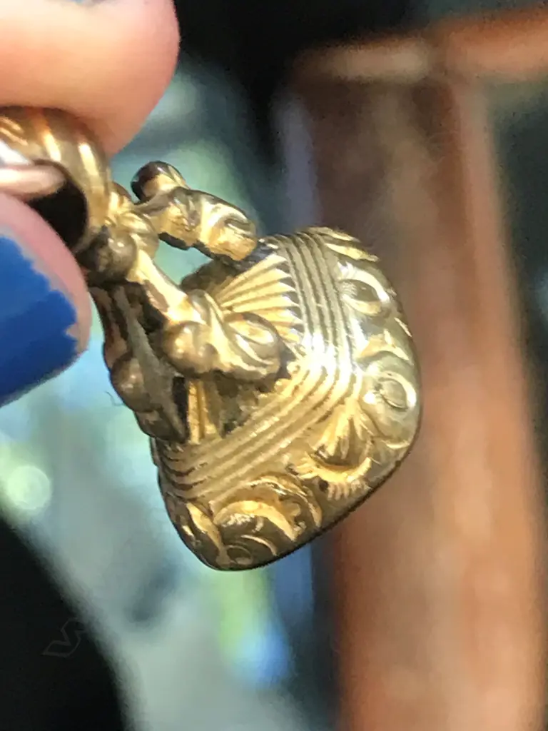 (19660) VICT. ROLLED GOLD FOB SEAL CUT 'FORGET ME NOT' Image 1++