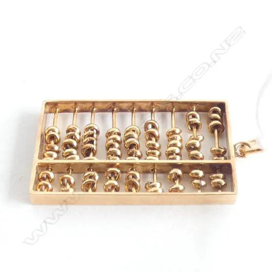 CHINESE 14CT ABACUS PENDANT 3.7GMS