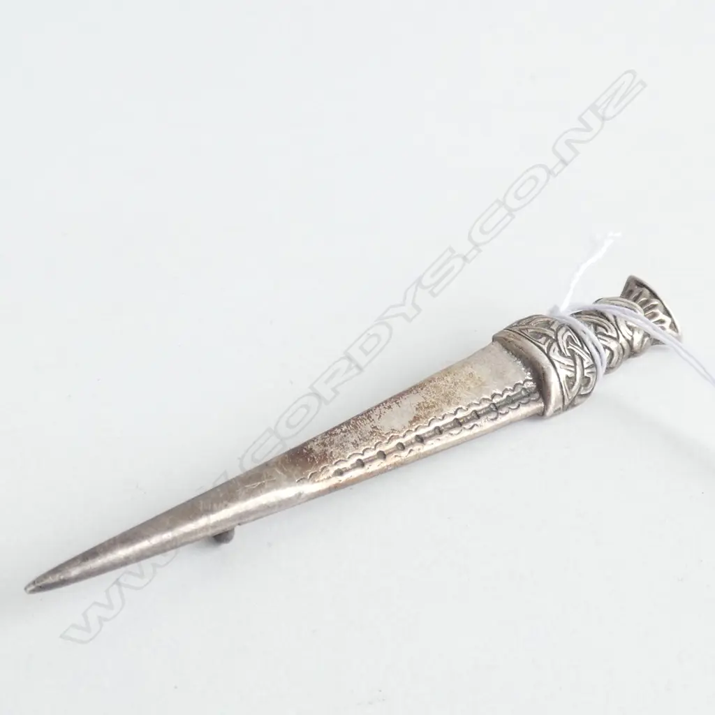 SILVER SCOTTISH DIRK BROOCH L.95mm Image 1++