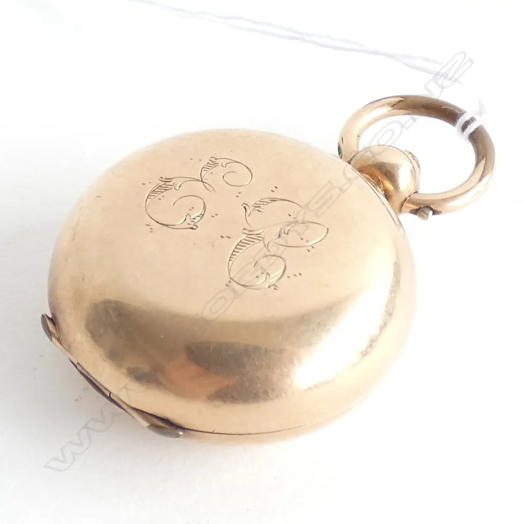 (19414) C1900 DENNISON GOLD PLATE SOVEREIGN CASE Image 1++