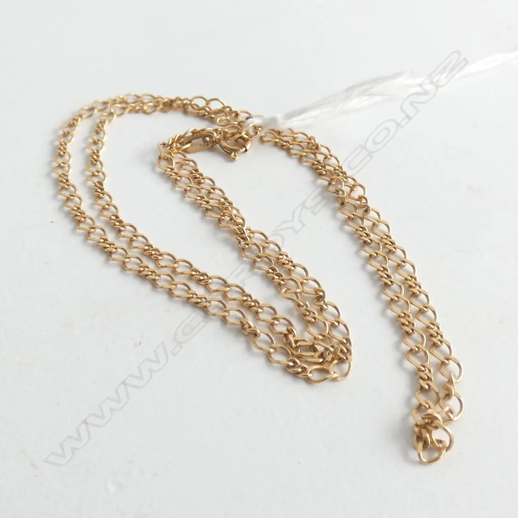 (20103) 9CT GOLD FINE NECK CHAIN L.480mm 3.5GM Image 1++