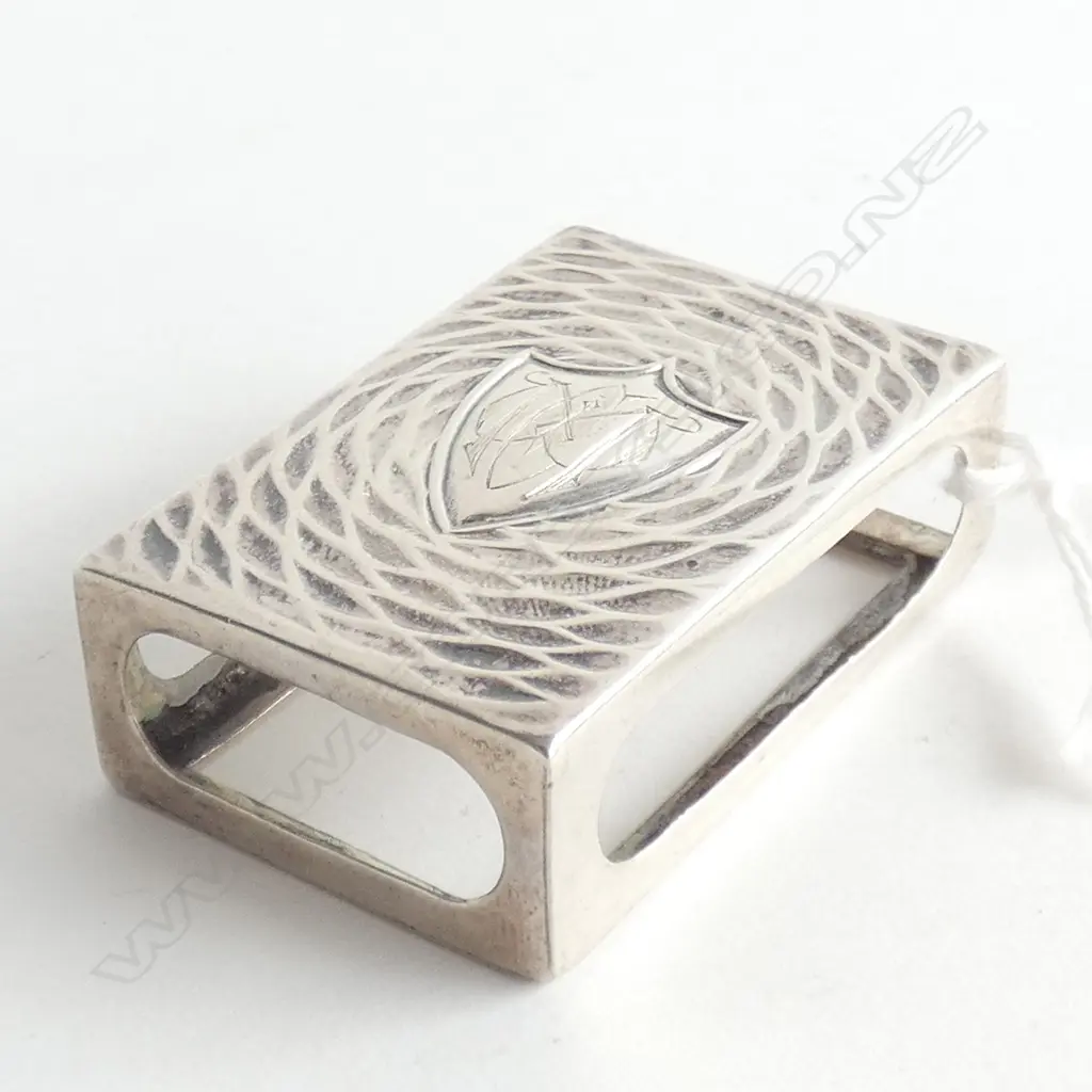(19583) EDW SILVER MATCHBOX HOLDER BIRM.1902 Image 1++