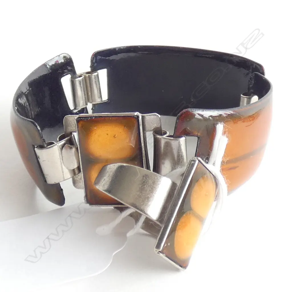 (20013) 1970'S RETRO ENAMELLED BRACELET & RING Image 1++