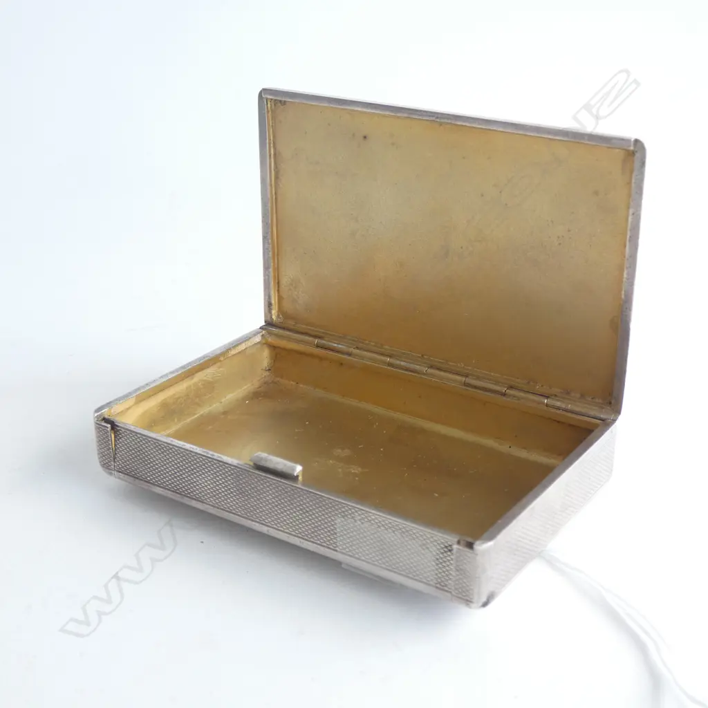 800 SILVER & GILDED GOLD HINGED BOX 95 GRAMS L.800mm AF Image 1++